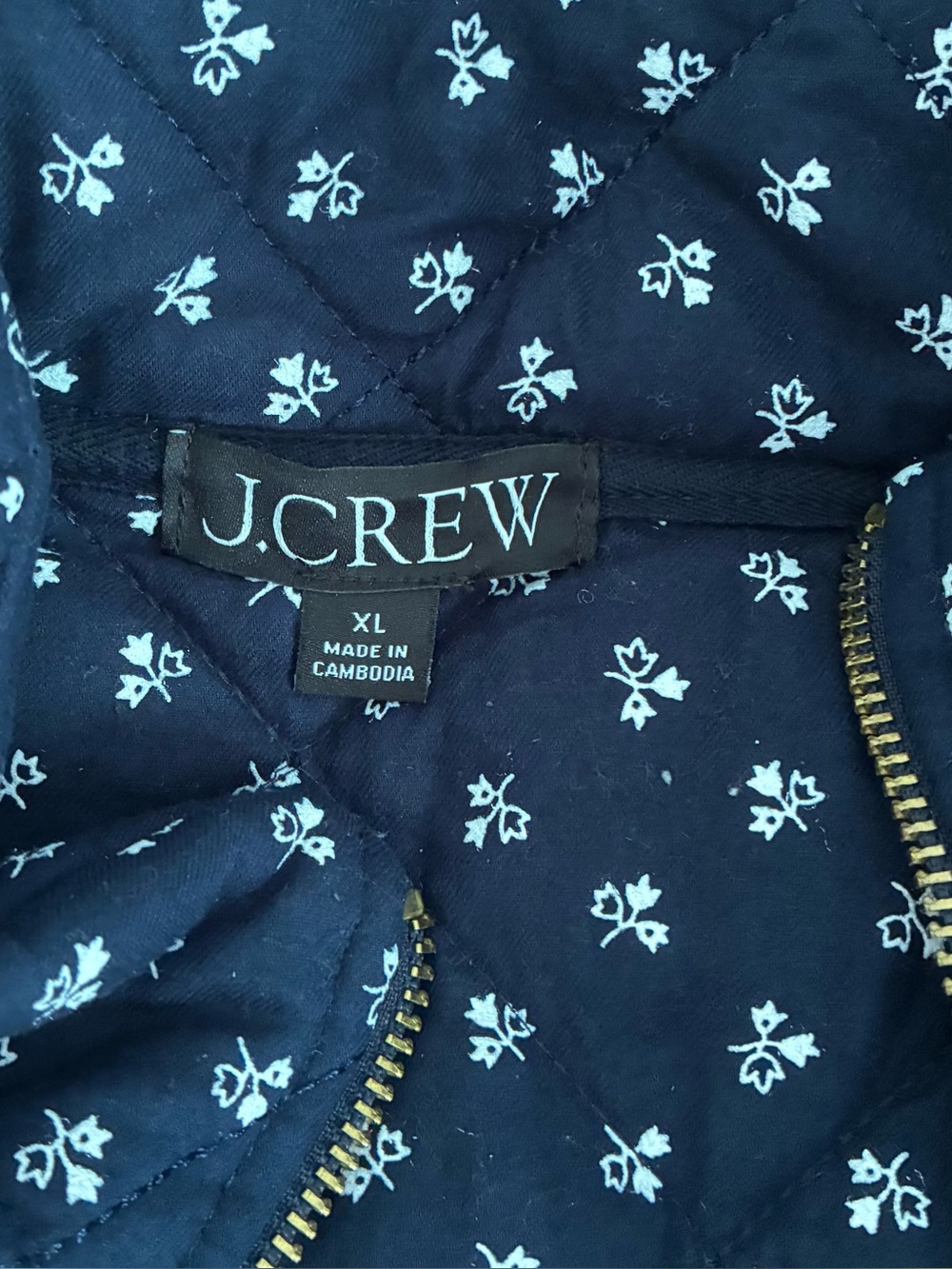 J .Crew Navy Sherpa Half-Zip Pullover women XL - Picture 4 of 5